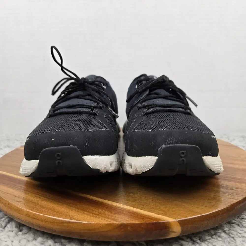 On Running Mens 11 Cloud 5 Black White Daily Casual Athletic Gym Running Shoe